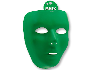 Маска пластик зеленая