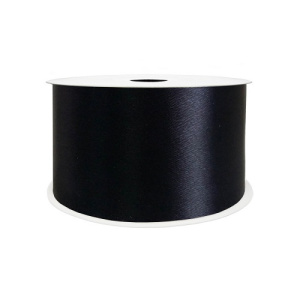 Лента атлас черный 5 см 22,85см