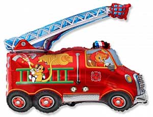 Шар на палочке Машина пожарная