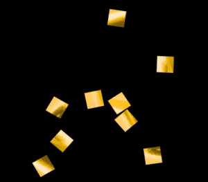 Конфетти метал. золото 6х6мм 100гр