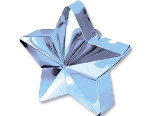 Грузик д/шара Звезда светло-голубая 170гр/А