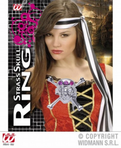 Кольцо Череп стразы