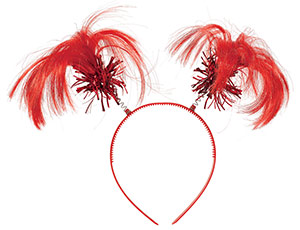 Ободок-антенки Хвостики красные