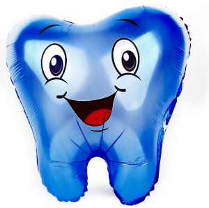 Шар фигура Зубик Синий 56см
