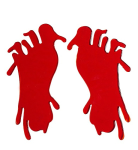 Кровавые отпечатки ног, 2 шт