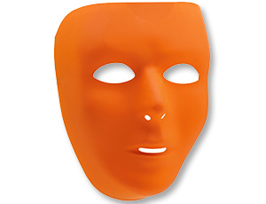Маска пластик оранжевая