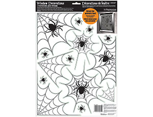 Наклейка н/окно HWN Паутина 14шт