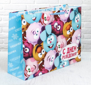 Пакет гигант С ДР Смешарики 61*46*20см