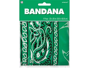 Бандана с рис зеленая 50х50см