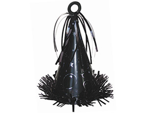 Грузик д/шара Колпак черный 170гр