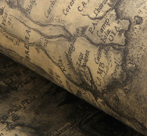 Бумага двухстороняя Карта 52*75см