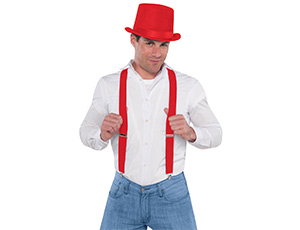 Подтяжки красные