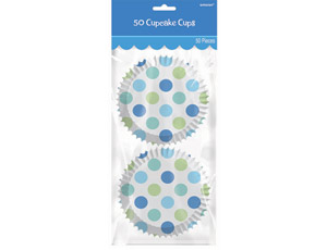 Тарталетка бум Горошек голубой 50шт