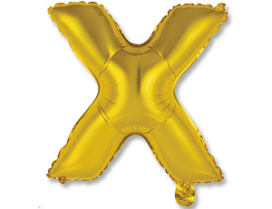 Шар буква Х золото 41см
