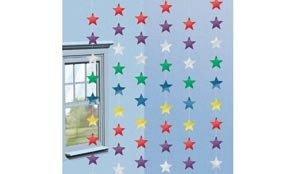 Гирлянда вертик Звезды мульти 2,1м 6шт/уп