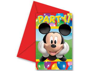 Приглашение Микки Вечеринка 6шт 