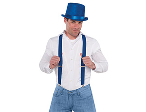 Подтяжки синие