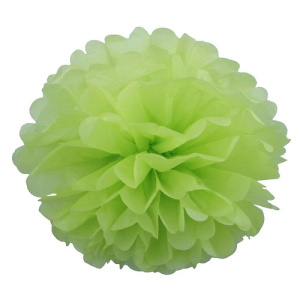 Помпон бумажный 40 см. св.зеленый