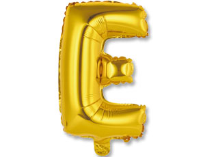 Шар буква Е золото 41см