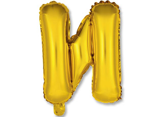 Шар буква И золото 41см