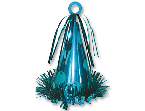 Грузик д/шара Колпак голубой 170гр