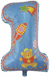 Шар цифра Первый День рождения Мальчика