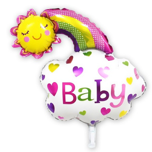 Шар фигура Солнышко для девочки 71см