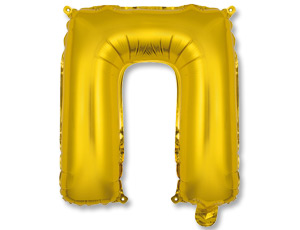 Шар буква П золото 41см
