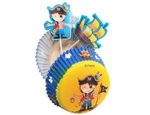 Тарталетка бум+украш Маленький Пират 48шт