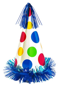 Колпак фольг с бахром Круги 25см/А