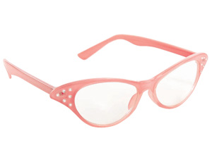 Очки Винтаж со стразами розовые/А