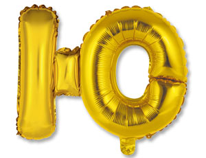 Шар буква Ю золото 41см