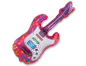 Шар на палочке Гитара красная