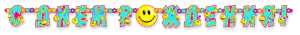 Гирлянда-буквы С ДР Улыбки 225см/Д