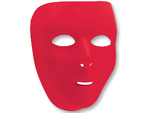 Маска пластик красная