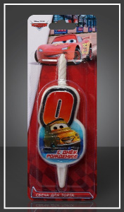 Свеча-цифра для торта Disney Тачки 0