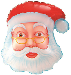 Шар фигура Голова Деда Мороза 48см