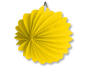 Фонарик бум круглый желтый 25см