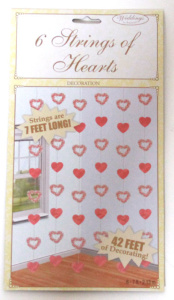 Гирлянда вертик Сердца Цветы 2,1м6шт/А 