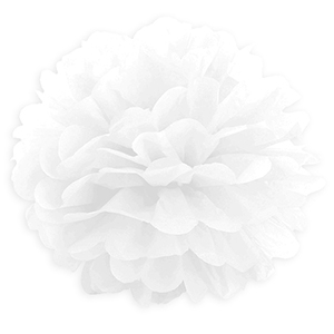 Помпон бумажный 40 см. белый