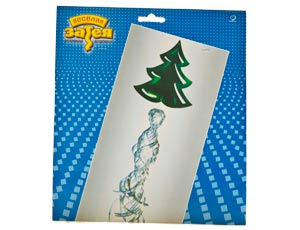 Елка со спиралью зел/сер 65см