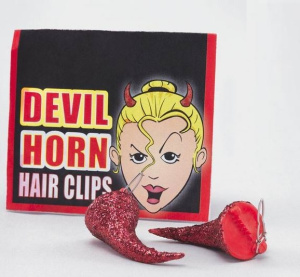 Рога дьявола на заколках 