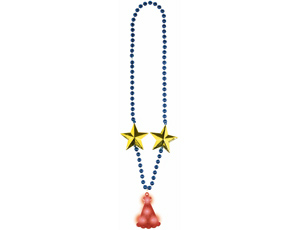 Бусы Колпак светящ со звёздами 101см