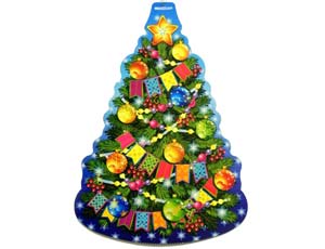 Баннер Елка Новогодняя Ретро 41см/П