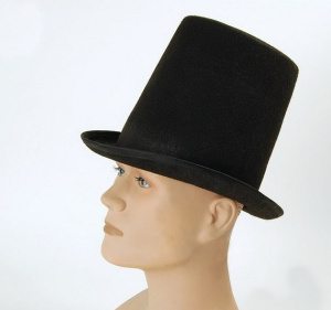 Цилиндр фетровый чёрный люкс