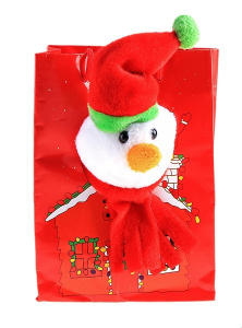 Пакет с игрушкой Снеговик в сумочке