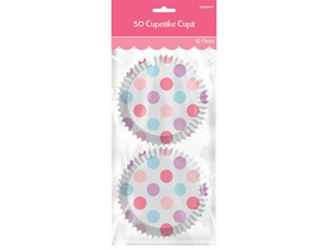 Тарталетка бум Горошек розовый 50шт
