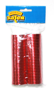 Серпантин фольг красн 2ст/36колец/G