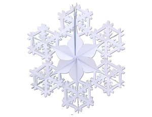 Фигура Снежинка №2 фольг белая 90см/G