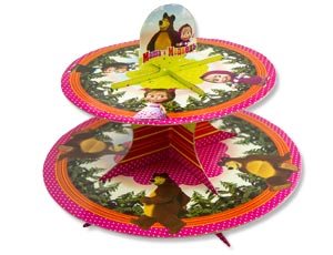 Стойка д/кексов 2 яруса Маша и Медведь